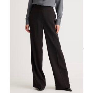 QUINCE Stretch Crepe Classic Trouser Black Pants Size 4.